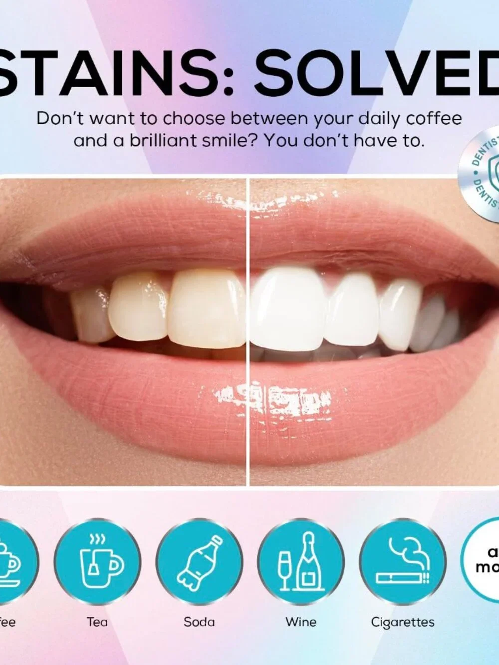 Venus Visage Dazzle Dust Teeth Whitening Powder - Enamel-Safe Toothpaste Powder